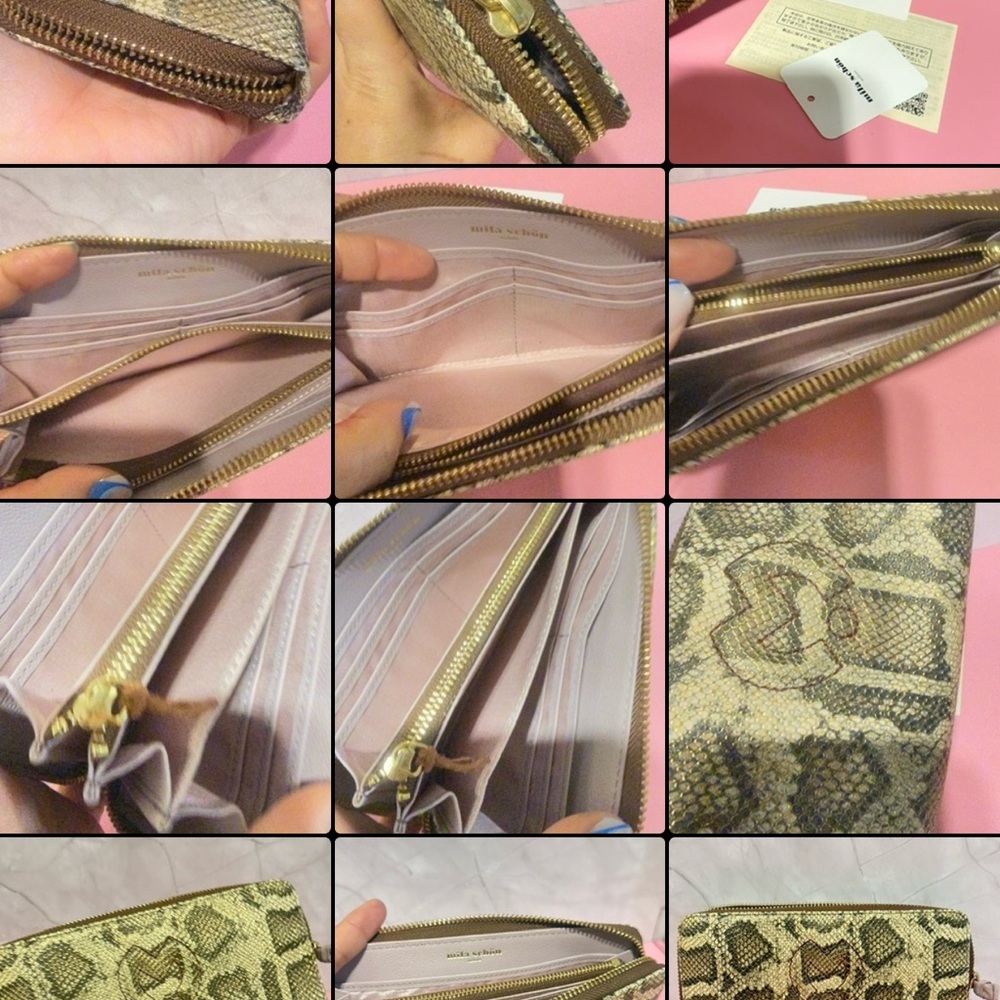 Mila Schön Elegant Snake Print Wallet